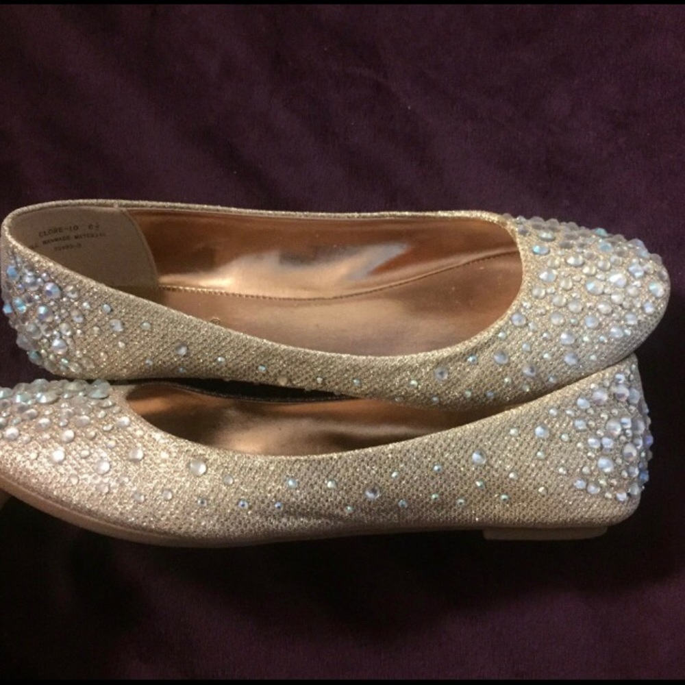 BAMBOO  jeweled  FLATS   Sz 6.5